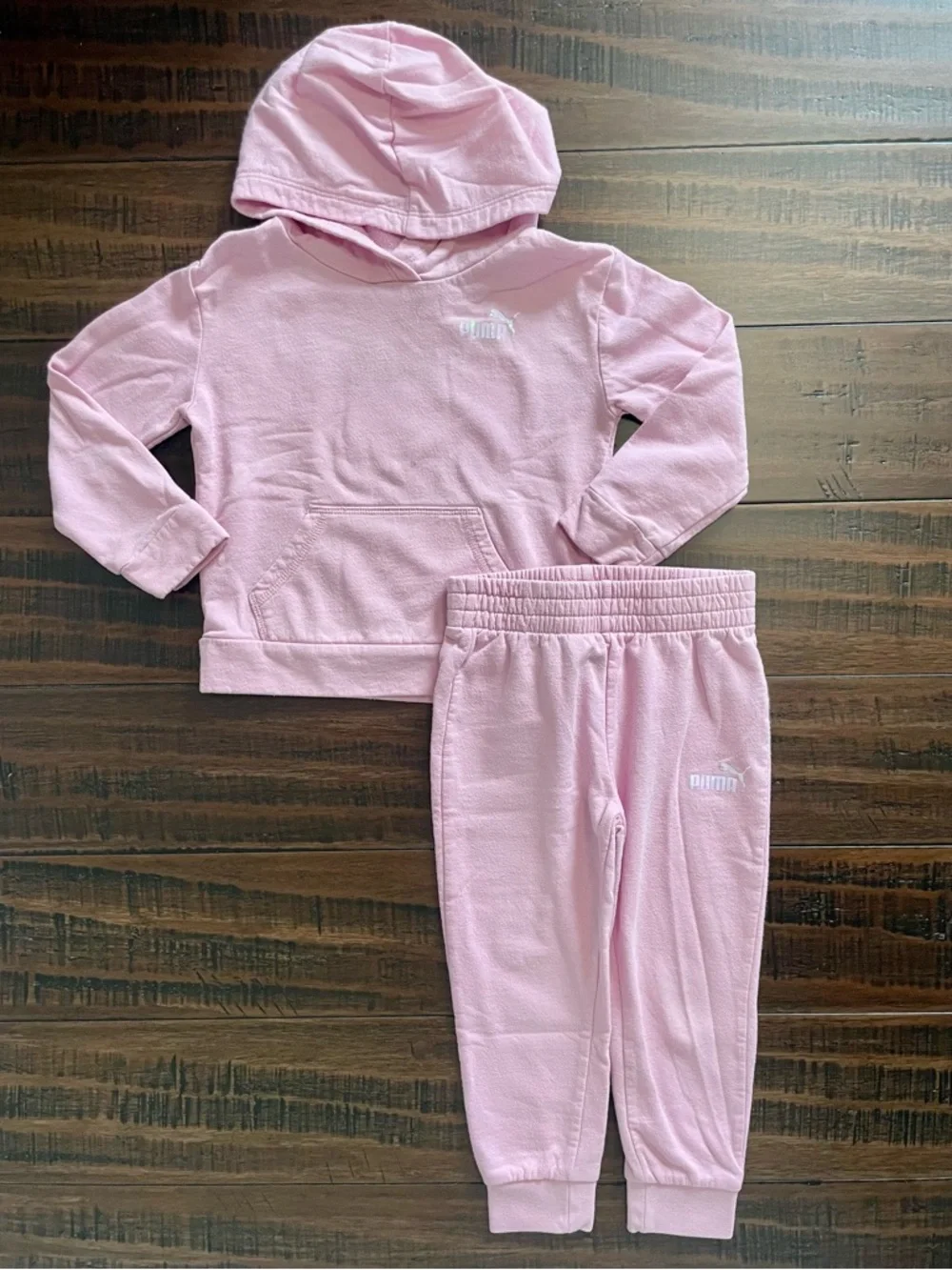 Puma Pink Hoodie Sweatshirt and Joggers Matching Set - Picture 12 of 12